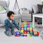 PicassoTiles PT42 Designer Artistry Kit 42pcs Set Magnet Building Tiles Clear Colour Magnetic 3D Building Block - Creativity Beyond Imagination! Educational, Inspirational, Conventional, Recreational
