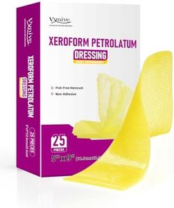 Vynalia Xeroform Petrolatum Dressing 5"x9" 25Pcs/Box Non-Adherent Gauze Pads, Soft Gauze for Wound Care Burns, Lacerations, Skin Grafts & Surgical Incisions