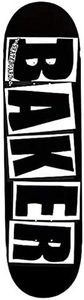 Baker Skateboards Deck(Black/White Logo,8.475")