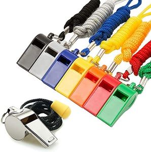 Fya Whistle, 8PCS Sports Whistles with Lanyard, Loud Crisp Sound Whistles Bulk Ideal for Referees, Coaches, and Officials