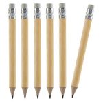 TH Golf 100pcs Golf Pencils, 4 Inch Mini Pencils Half Pencils with Eraser Sharpened Wood Mini Round Pencils for Schools Wedding Toddlers Home Corporate Multiple Colours (Natural)