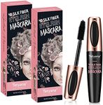 Tetyana naturals Mascara Black Volume and Length, 4D Silk Fiber Lash Mascara Waterproof, Smudge-proof, Hypoallergenic Formula for Your Longer, Thicker, Voluminous Eyelashes, 2 Pack