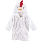 Hudson Baby Soft Plush Baby Bathrobe, Chicken, 0-9 Months