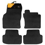 FSW - Tailored Mats - Fits VOLKSWAGEN GOLF MK8 - NONE ELECTRIC - 2019-ON 3mm Heavy Duty Rubber - Anti Slip Mat, Fitted With Clips, Waterproof & Edged With Black Cloth Binding - 4 Pc