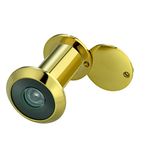 TOGU TG2814YG-PVD Gold UL Listed Solid Brass HD Glass Lens 220-degree Door Viewer Peephole with Heavy Duty Privacy Cover for 1-3/8" to 2-1/6" Doors, PVD Gold Finish