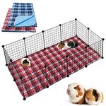 beueyfr Guinea Pig Cage Liners Guinea Pig Bedding Washable &Air Dried Pee Pads for Guinea Pig Fast Absorbent Waterproof Reduce Shrinkage Non-Slip 24‘’x 48‘’x2