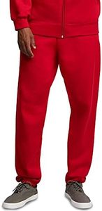 Fruit of the Loom Eversoft Fleece Sweatpants with Pockets, Moisture Wicking & Breathable, Sizes S-4X, Elastic Bottom - Red, Large