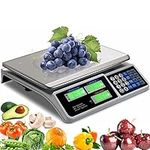 Moptyuimin Digital Pricing Scale, 40kg/88LB Commercial Food Pricing Precise Price Computing Scale with Dual LED Display for Kitchen Market Fruit Store