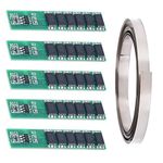 DAOKI 5PCS 1S 15A 3.7V 6MOS Lithium Battery Protection Board 18650 Charger Module BMS PCB Protection Board for Li-ion Lithium Battery Cell with Nickel Strip