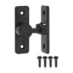 uxcell Barn Door Locks Latch, 90 Degree Sliding Barn Door Locks, Barn Door Lock Latch Hardware, Flip Door Locks for Barn, Gate, Garden, Cabinet, Window, Black