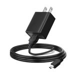 Mini USB Wall Charger AC Adapter Power Cord for Garmin Nuvi Drive 40lm 50lm 52 60 255w 265w 550 620 1300 1350 1450 2577lmt 2597lmt 2589lmt 2599lmt 2599lmt 2689lmt Dezl 570lmt Traffic Sat Nav GPS