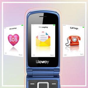 Senior Flip Phone – Large Buttons, Blue