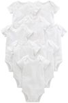 Simple Joys by Carter's Baby vest Short-Sleeve Shirt Bodysuit, White, 0-3 Months (Pack of 8)