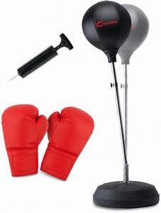 Champs MMA Punching Bag for Kids with Stand | Freestanding Reflex Bag Dummy | Adjustable Height Punch Bag Stand with Gloves – Exercise Equipment for Agility, Hand-Eye Coordination Workout Kit