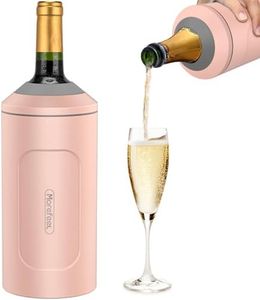 Wine Chillers for Bottles-Ideal Gift for Wine Lover, Stainless Steel Portable Champagne Cooler Sleeve Bucket-Double Walled Vacuum Insulated for Most 750ml Bottles with Long-Lasting Temperature Control