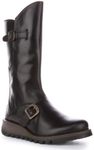 Fly London Women's Mes 2 Buckle Boots, Black, 7 UK