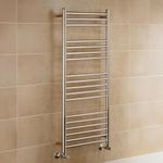 Manissa Boston Stainless Steel Heated Towel Rail 500mm W x 1000mm H Bathroom Towel Warmer