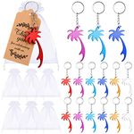 24 Sets Hawaiian Party Favors Including Palm Tree Bottle Opener Keychains Organza Bags Thank You Tags Summer Beach Party Favors Luau Party Favors for Guests Gifts Baby Shower Decorations