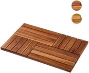 THYOI Acacia Wood Bath Mat 23.8” x 15.3”, Wooden Shower Mat for Bathroom, Footmat, Standmat for Multipurpose, Non-Slip Floor Mat for Indoor, Outdoor uses (Walnut)