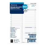Filofax Calendar Diary Refill, A5 Size, One Day on One Page with Appointments, Business Diary, White Paper, English, 2024 (C68519-24)