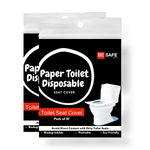 BE SAFE Forever Disposable Toilet Seat Cover, 10 Sheets | Prevent Direct Contact Unhygienic Seats | Easy to Use and Dispose, Flushable Paper DTDCBK Pack of 2