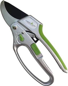 GARDEN GURU 2 in 1 Ratchet Pruning Shears Clippers – 4X Cutting Power – Ratcheting Garden Anvil Pruners Scissors - Makes Tough Cuts Easy - Great for Seniors & Arthritic Hands - 1 Case (50 Pcs)