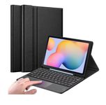 typecase Keyboard Case for Samsung Galaxy Tab S6 Lite (10.4 Inch) - 2024/2022/2020 with Multi-Touch Trackpad, 3 Viewing Angles, Detachable TPU Protective Bluetooth Wireless Keyboard Cover (Black)
