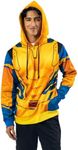 Bioworld Deadpool & Wolverine Wolverine Costume Men's Cosplay Hoodie -Small Yellow