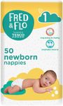 Fred & Flo Size 1 Nappies NewBorn 50 Pack