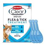 Bob Martin Clear Spot On Flea Treatment for Cats, Kittens and Ferrets - Kills Fleas and Ticks (3 Pipettes)