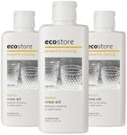 Ecostore Lemon Rinse Aid Pack of 3, For Clean Dishes Vanish and Streak Free, Cuts Through Grease, No Rinse Needed, Save Time, Sparkling Dishes, No White Residue, Plant and Mineral Based - 200 ml x3