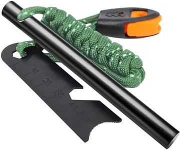 Fire Starter Survival Tool,Flint Fire Starter for Camping and Hiking,Survival Fire Starter,Camping Waterproof Lighter,Flint and Steel Fire Starter Kit for Your Hiking (green)