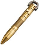 MecArmy TPX8 Mini Bolt Action Tactical Pen, Keychain Tactical Pen with 1 D Key Ring for Daily Carry, Small EDC Pen with Anti-Slip Grip Replaceable Refill for Work Travel, Ideal Gift (Brass)