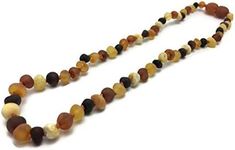 Baltic Essentials Raw Multi 12.5" Necklace, Amber, amber