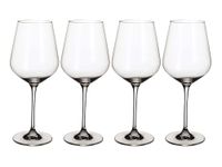 Villeroy & Boch La Divina Burgundy Wine Glass Set, 680 ml, 4 Pieces, Crystal Glass, Clear