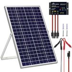 SOLPERK 30W 24V Solar Panel, Solar Battery Charger+10A Waterproof Controller+Adjustable Mount Bracket for Car RV Trailer Marine Boat Motorcycle Truck Tractor Etc