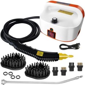 HCCTWOOW 2500W Handheld Steam Cleaner,High Temperature Steamer for Cleaning,Steam Cleaning for mattress, Car Detailing Couch Upholstery Bathroom (Orange-New Version)