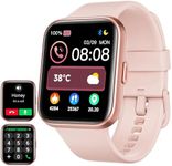 ENOMIR Smart Watch (Answer/Make Call), Alexa Built-in, 1.8'' Fitness Watch with Heart Rate SpO2 Sleep Monitor, 100 Sports Modes, 5ATM Waterproof, Step Counter and Smartwatches for iOS Android Phones