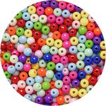 2000 Pcs Plastic Barrel Beads 0.24"