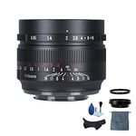 7 Artisans 50mm F0.95 Lens for Fuji X Mount Camera APS-C Large Aperture Manual Focus Fixed Focus Portrait Lens