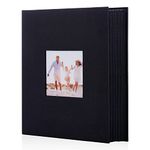 Artmag 4x6 400 Photos Linen Album Large Capacity Fabric Album for Family Wedding Anniversary Holds 400 Vertical Photos (400 Pockets, Black)