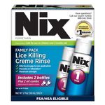 NIX Permethrin Lice Treatment Family Pack 2x2 ounce bottles