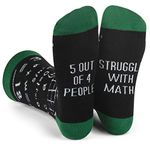 Lavley Unisex Adult Funny Nerd Socks Gift For Teachers, Students, Book Lovers, Math, Science Geeks (Math) One Size Nerd (Math)