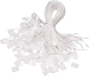 Imaashi 1000 Pcs 7 Inch Nylon Hang Tag String for Clothes Gift Bags Price Tags Shoes Snap Lock Pin Loop Fastener Hook Ties Tag Rope for Belts Pocket Squares Luggage Garments Label (White)