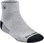 Premium Bamboo Rayon Crew Work Socks- Quarter High Moisture Wicking, Odor Eliminating Light Gray Quarter Crew Socks for Men Size 13-15 - 6 Pair