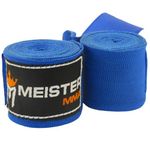 Meister Junior 108" Semi-Elastic Hand Wraps for MMA & Boxing (Pair) - Blue