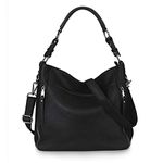 YALUXE Genuine Leather Shoulder Bag for Women Top Handle Handbag Purse Hobo Bag with Crossbody Strap