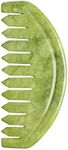 TEONEI Jade Head Comb Massage,Natural Jade Stone Head Therapy Massage Comb,Jade Hair Comb Scalp Massager Comb Scalp Care Massage Tool (3.14X1.57X0.16inch)