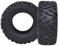 G‌arveeTech ‌Set of 2 UTV/ATV Tires 27x8-12 6PR Tubeless All-Terrain Tire - Off-Road, Rock, Sand & Street Use - Heavy Duty Puncture Resistant for Trail, Mud, Riding