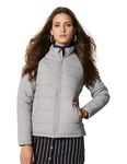 Amazon Brand - Symbol Polyester Women's Standard Length Quilted Jacket (Aw19Kj003_Grey_Medium)